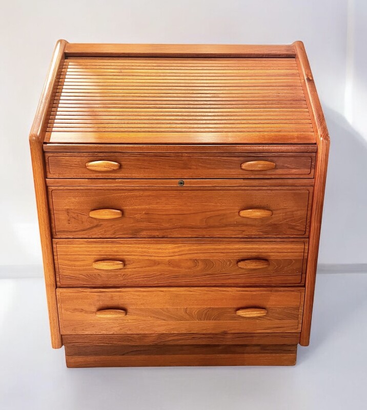F 410 AG vintage teak secretary desk by Dyrlund 