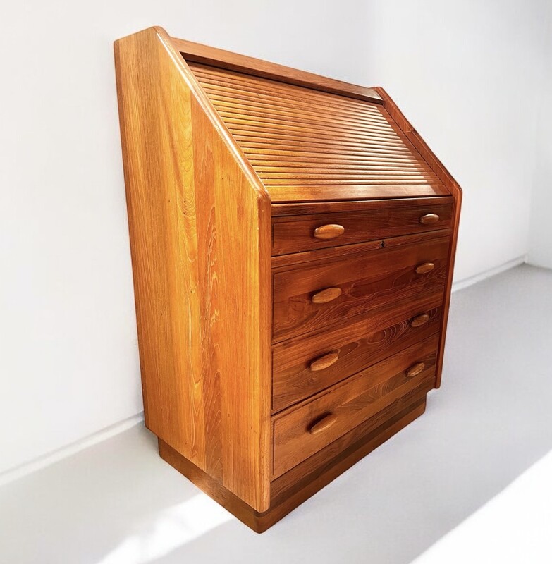 F 410 AG vintage teak secretary desk by Dyrlund 