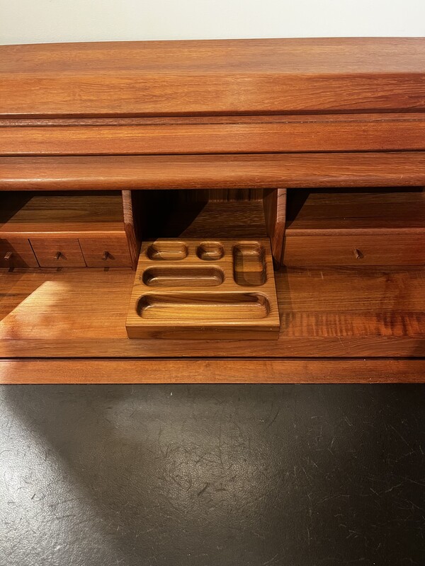 F 410 AG vintage teak secretary desk by Dyrlund 