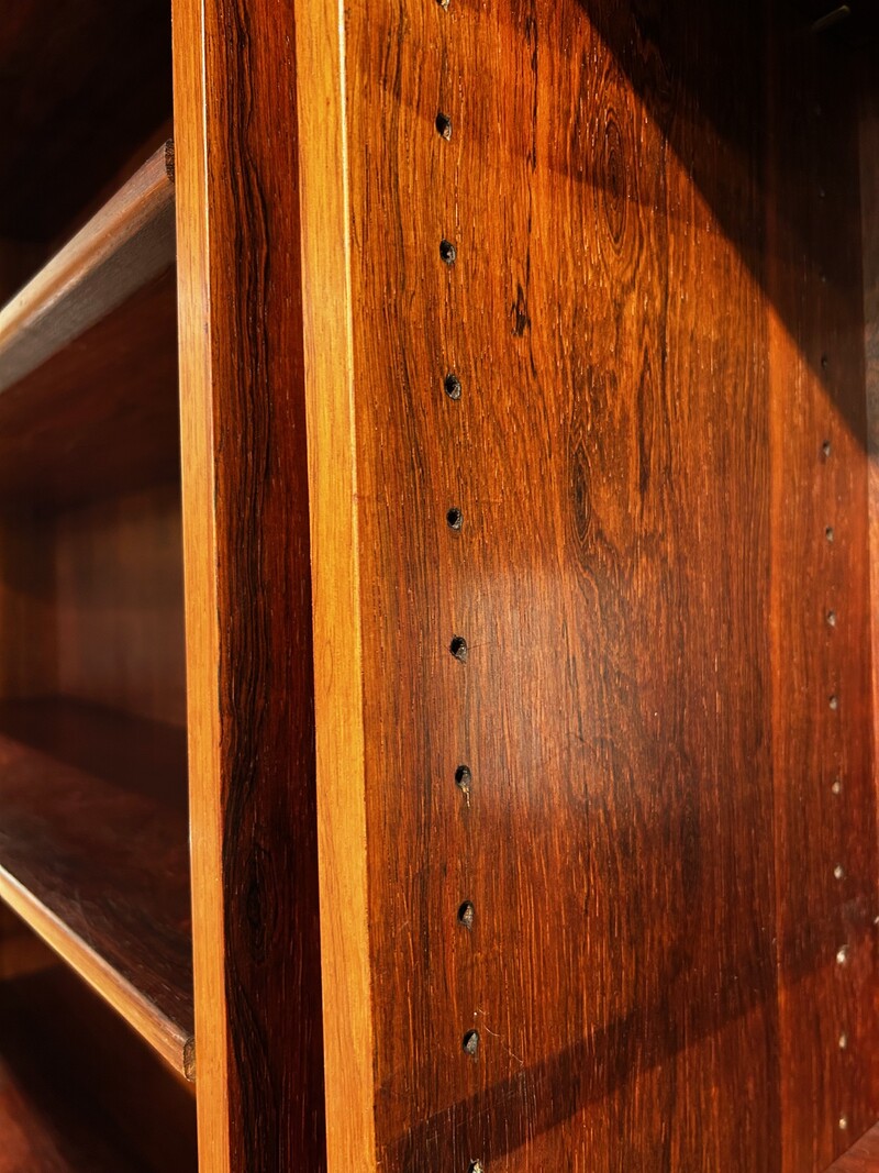 F 410 AS Pair of library and desk , Ole Wansher, danish furniture,exotic wood