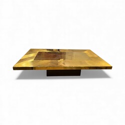 F 410 YD brass coffee table signed Jenatzi
