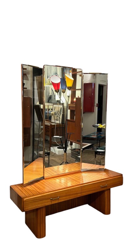 F 412 AS Psyche and his pouf De Coene Frères 1952, Zebrano wood