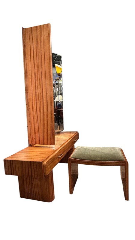 F 412 AS Psyche and his pouf De Coene Frères 1952, Zebrano wood