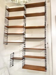 F 412 YO modulable teak wall unit Tomado system 