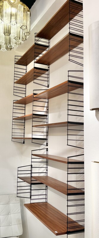 F 412 YO modulable teak wall unit Tomado system 