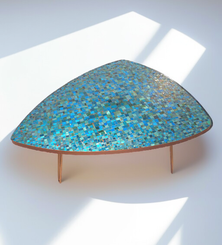 F 414 JC mosaic coffee table by Berthold Muller 1950s 