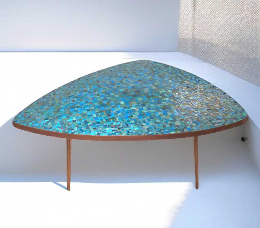 F 414 JC mosaic coffee table by Berthold Muller 1950s 
