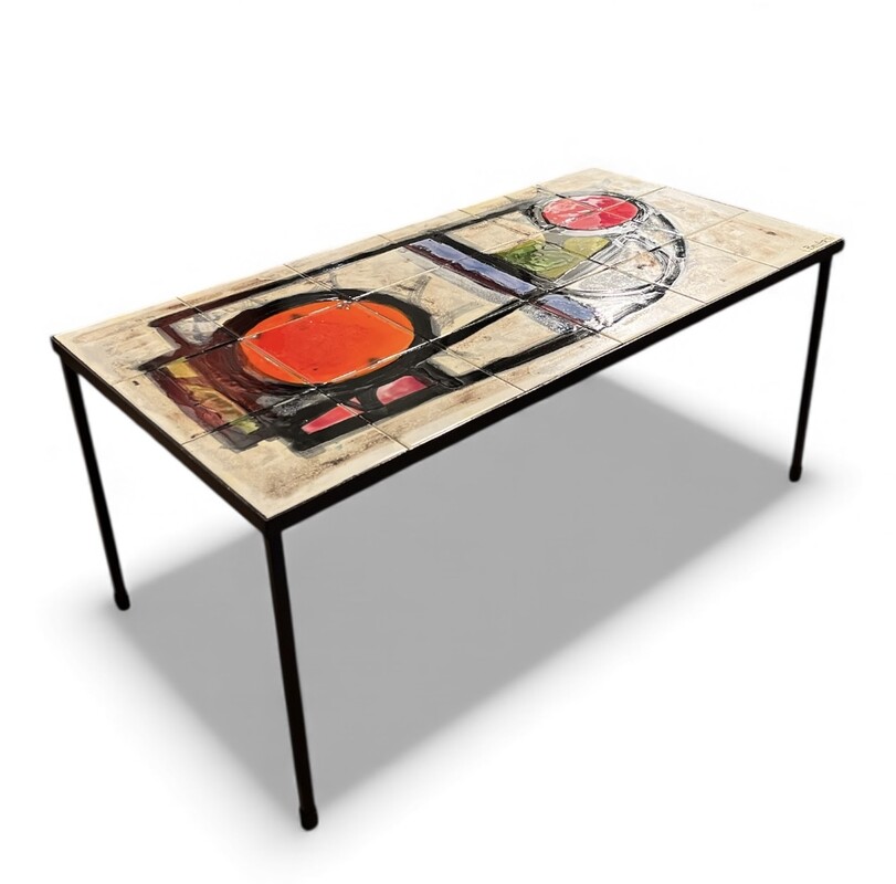 F 415 AS ceramic tiles coffee table signed Belarti