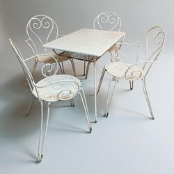 F 415 CY wrought iron garden set 