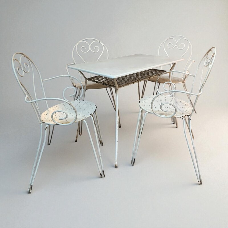 F 415 CY wrought iron garden set 
