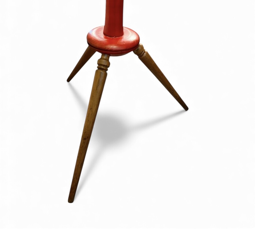 F 417 AG vintage red painted coat holder 