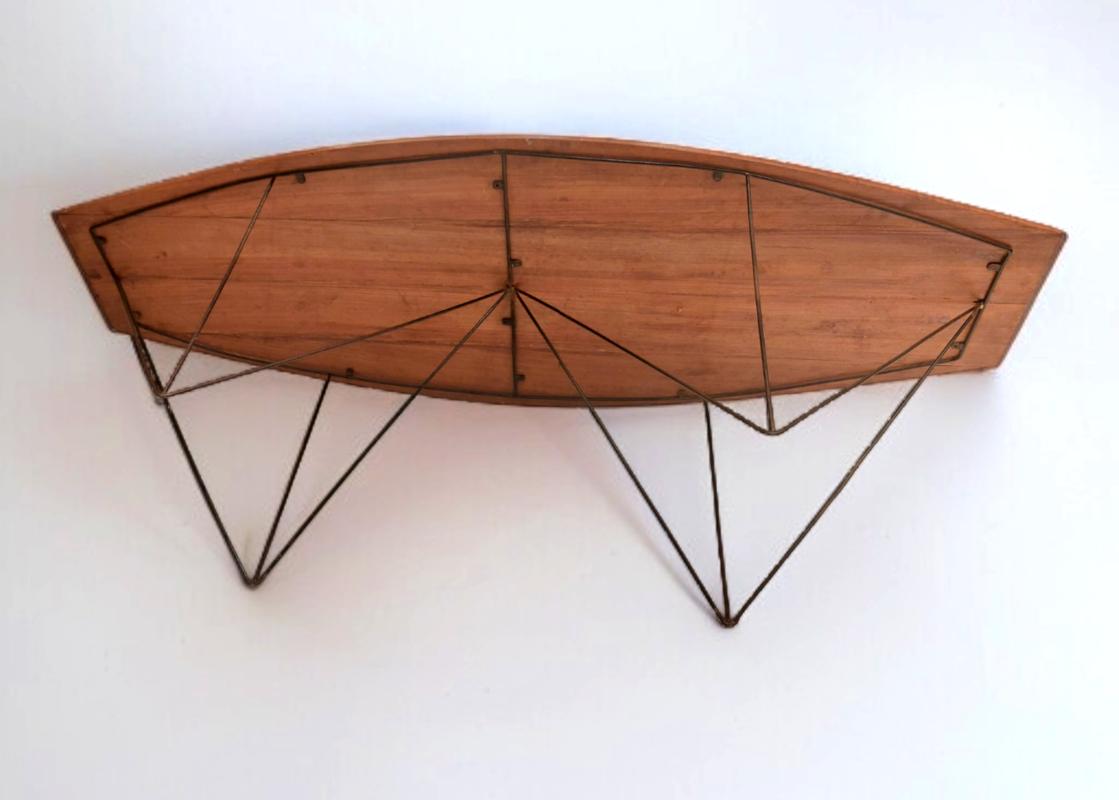 F 418 JC Rosewood and wrought iron coffee table in the taste of Augusto Bossi, 1950s 