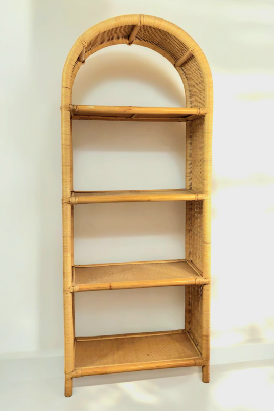 F 420 JC Rattan shelves 1980s