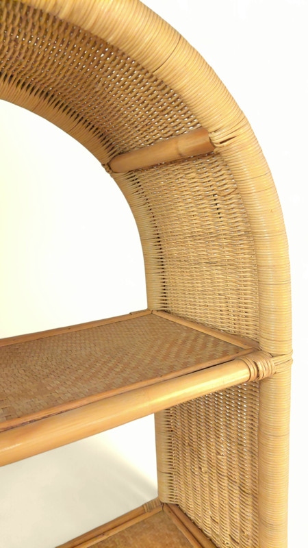F 420 JC Rattan shelves 1980s
