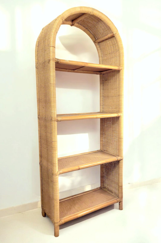 F 420 JC Rattan shelves 1980s
