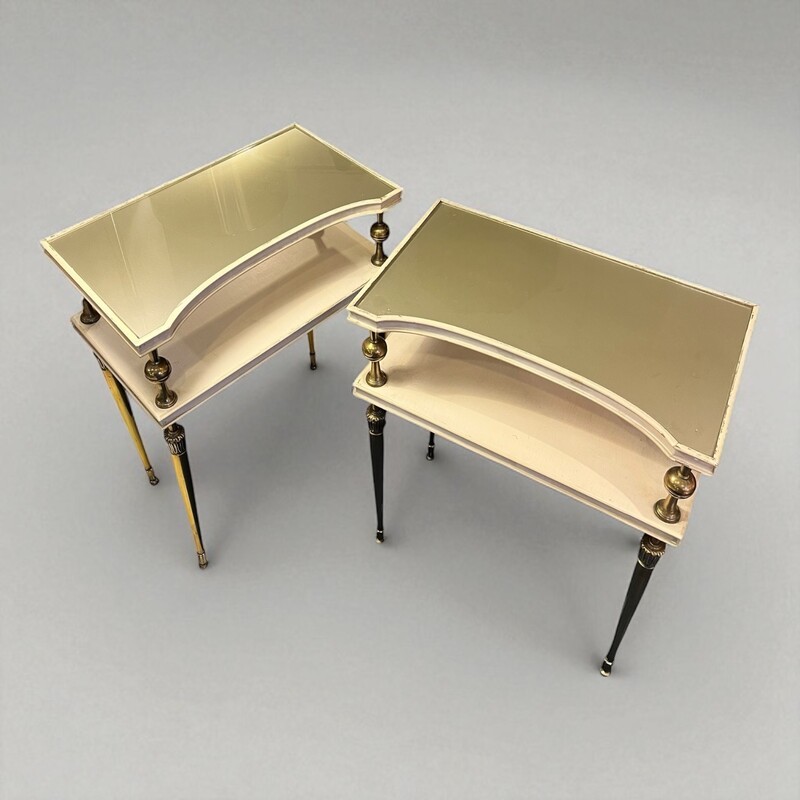 F 420 YD pair of neoclassical side tables by L Rollin  