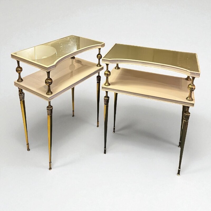 F 420 YD pair of neoclassical side tables by L Rollin  