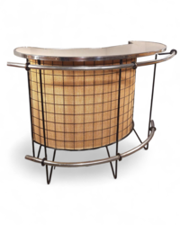 F 421 JC Rattan and wrought iron bar 1950s 