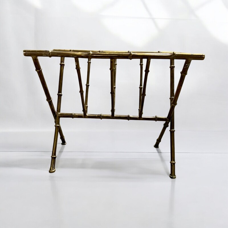 F 422 AG Magazine Rack faux bamboo bronze by Maison Bagues