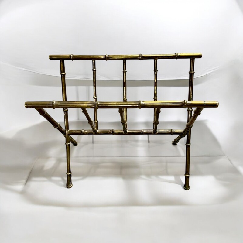 F 422 AG Magazine Rack faux bamboo bronze by Maison Bagues