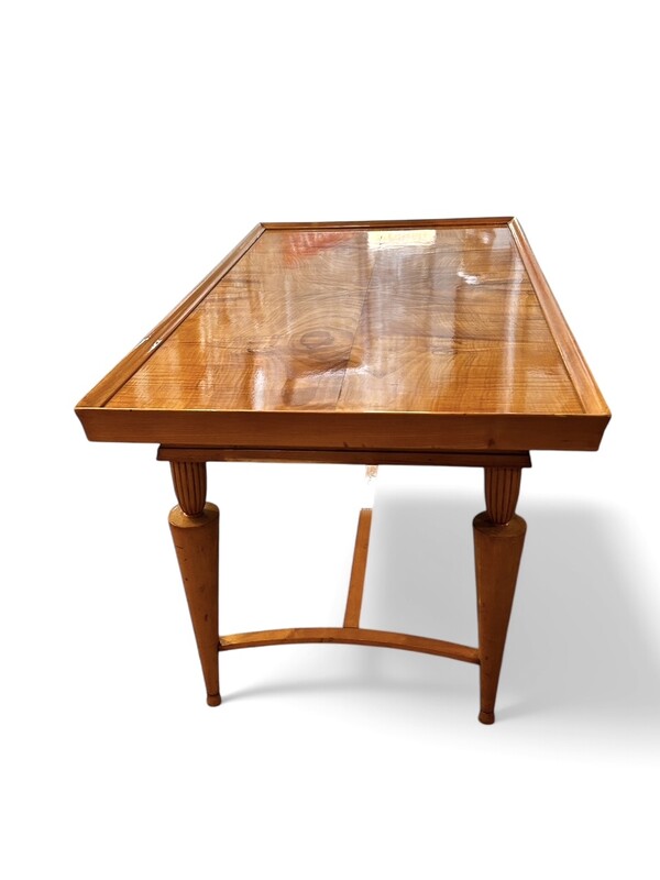 F 426 Art Deco living room table, totally restored,Maison Vanderborght Frères, Belgium,ash burl and sycamore maple