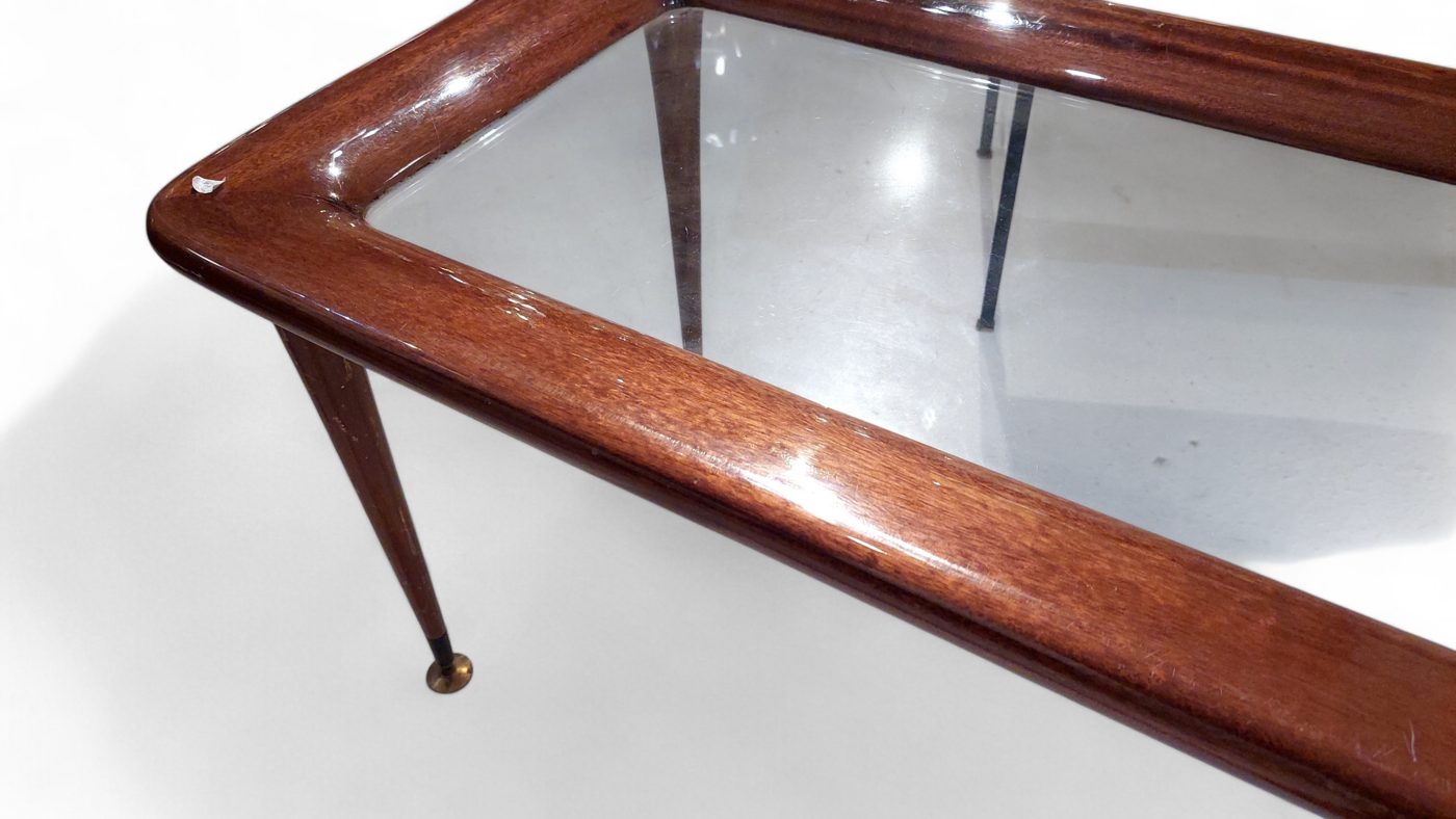 F 426 JC Mahogany Coffee table by Paolo Buffa Italy 1950s