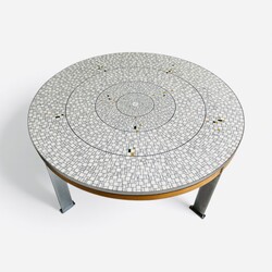 F 427 AG Coffee table mosaic glass by Berthold Muller