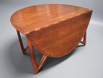 F 427 Oval Klap gateleg dining table by Kurt Ostervig, late 1960s 