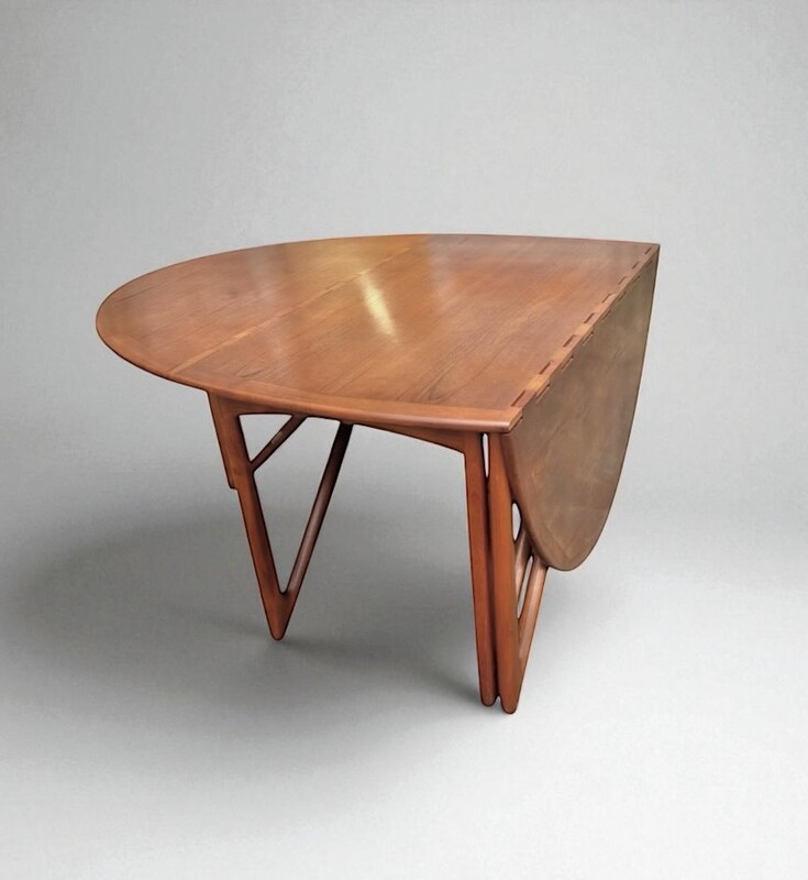 F 427 Oval Klap gateleg dining table by Kurt Ostervig, late 1960s 