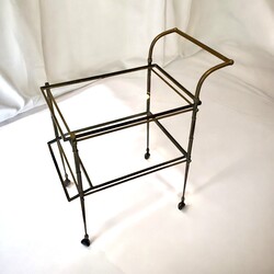 F 428 AG  bar trolley brass and bronze faux bamboo circa 1950