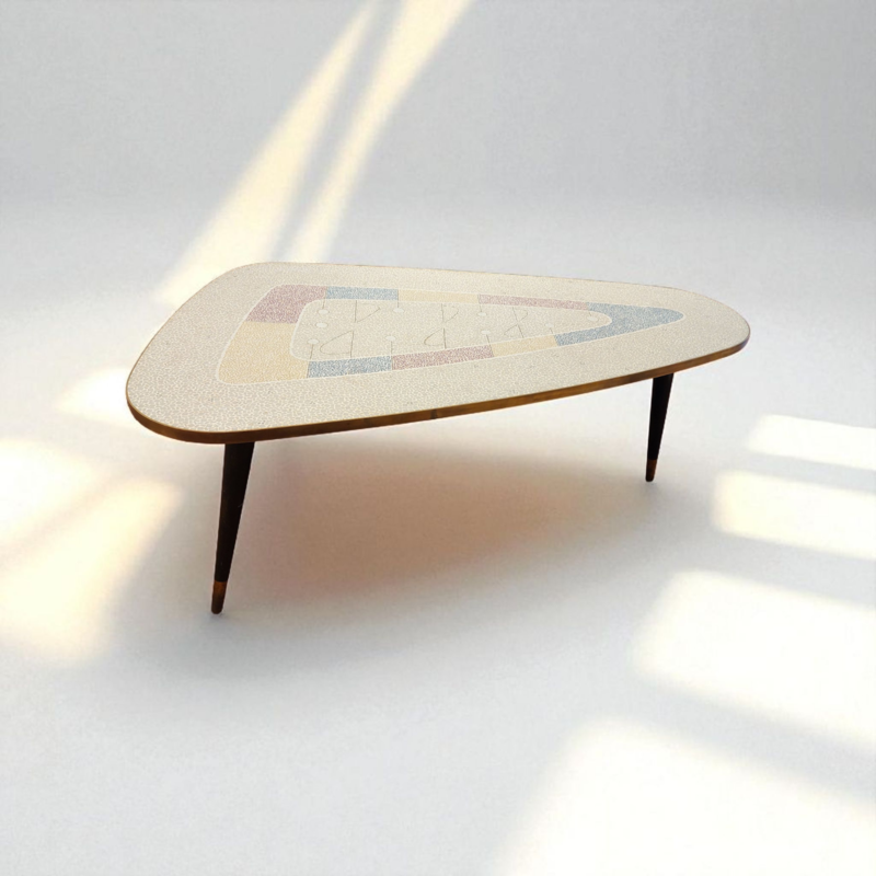 F 428 JC Mosaic coffee table by Berthold Muller 1950s