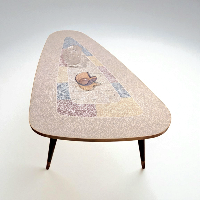 F 428 JC Mosaic coffee table by Berthold Muller 1950s