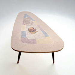 F 428 JC Mosaic coffee table by Berthold Muller 1950s