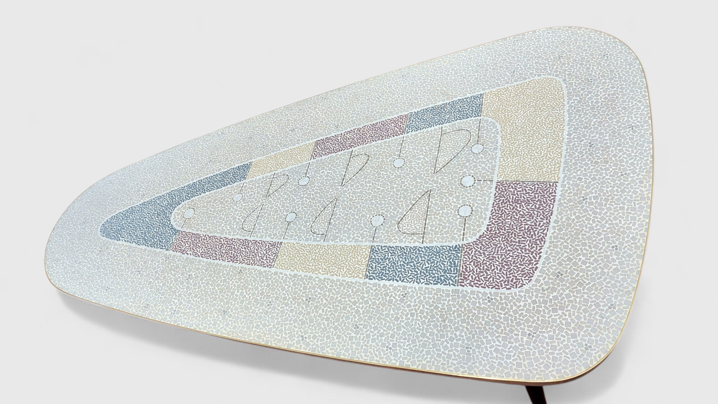 F 428 JC Mosaic coffee table by Berthold Muller 1950s