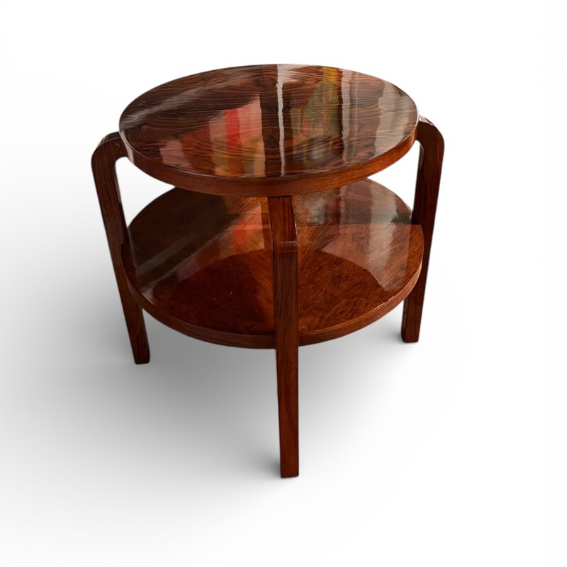 F 439 AS art deco polished wood coffee table, circa 1930