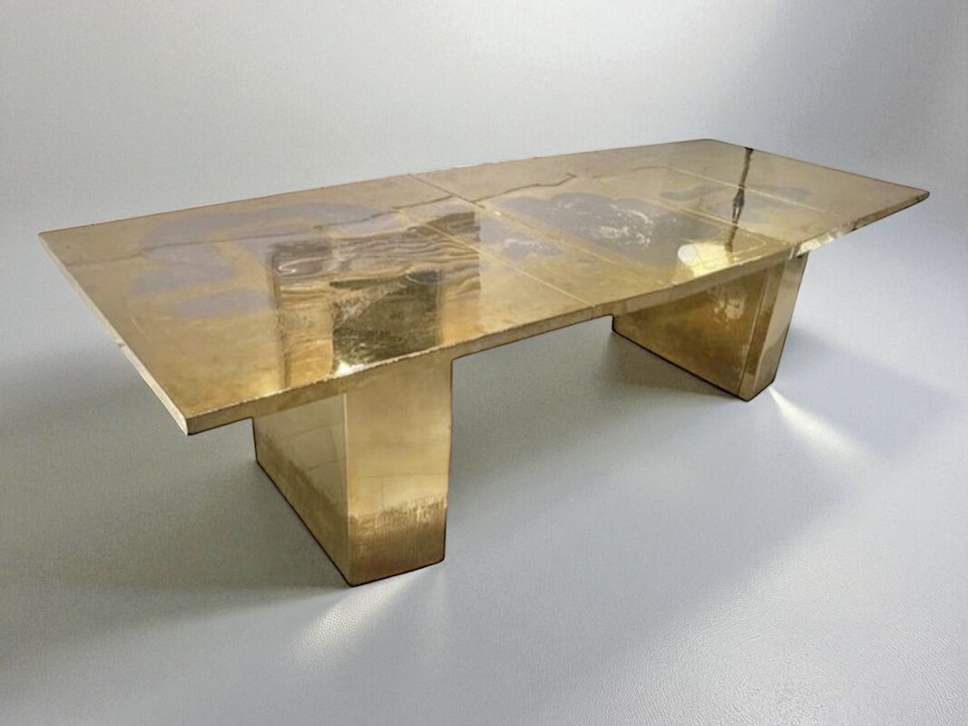 F 439 FL brass dining table by Christian Heckscher
