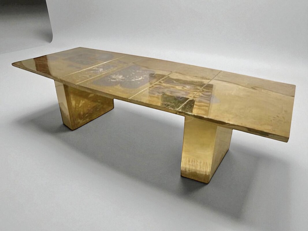 F 439 FL brass dining table by Christian Heckscher