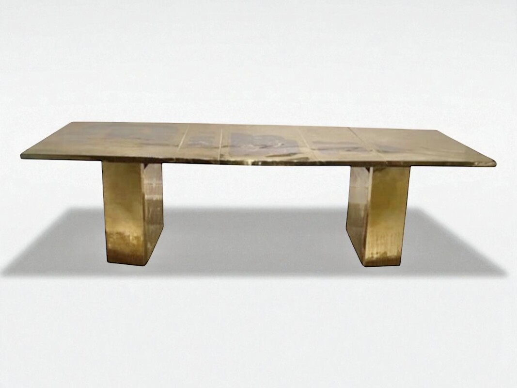 F 439 FL brass dining table by Christian Heckscher