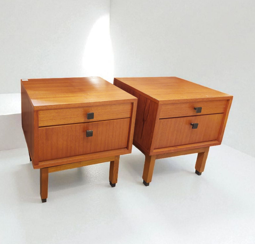 F 440 JC Pair teak night stands 1960s 