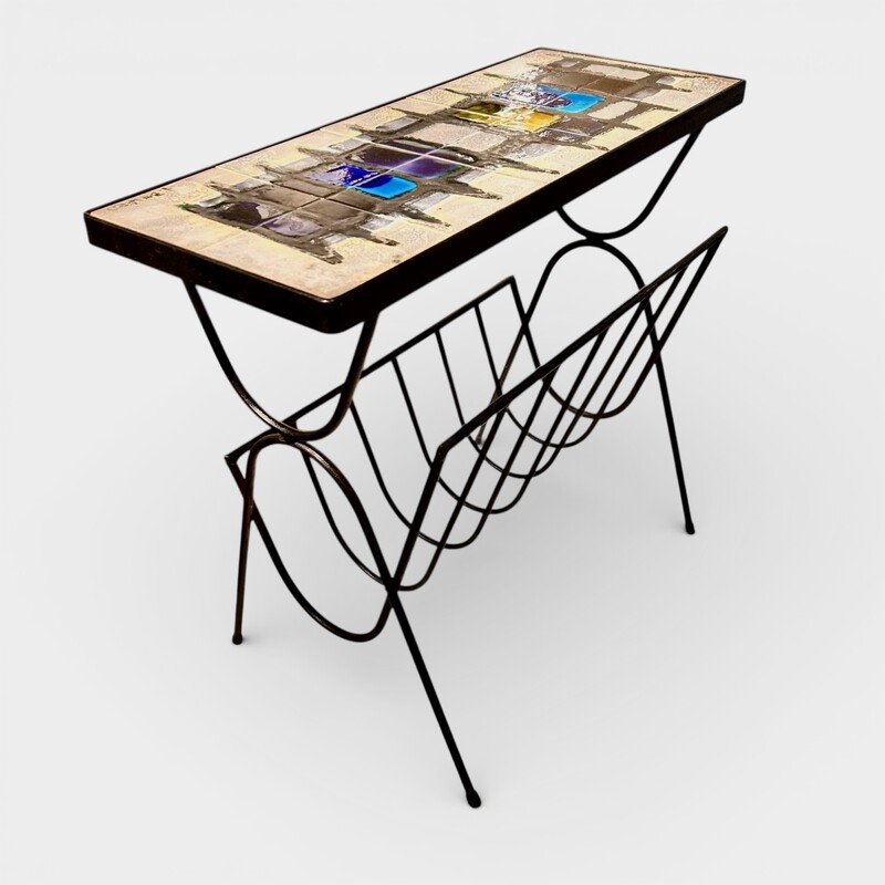 F 441 AS Side table/magazine holder Julien de Covemaeker edition Belarti, signed