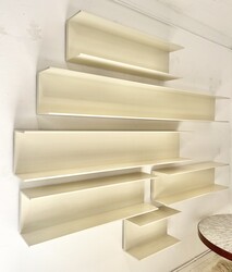 F 444 SC set of 6 white shelves by Whilelm Renz 