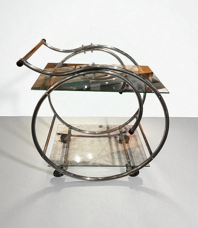 F 448 AS modernist chrome trolley, circa 1950