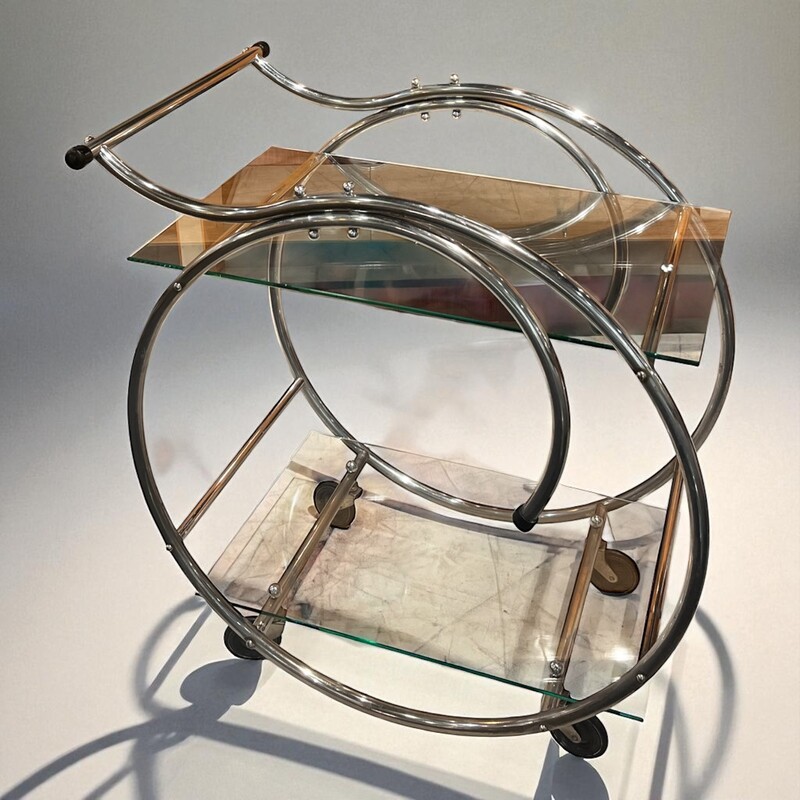 F 448 AS modernist chrome trolley, circa 1950
