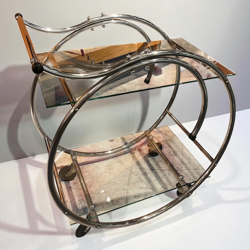 F 448 AS modernist chrome trolley, circa 1950