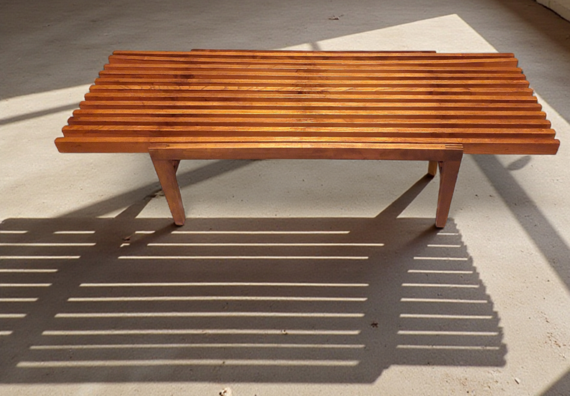 F 450 JC Pair slatted coffee tables 1960s