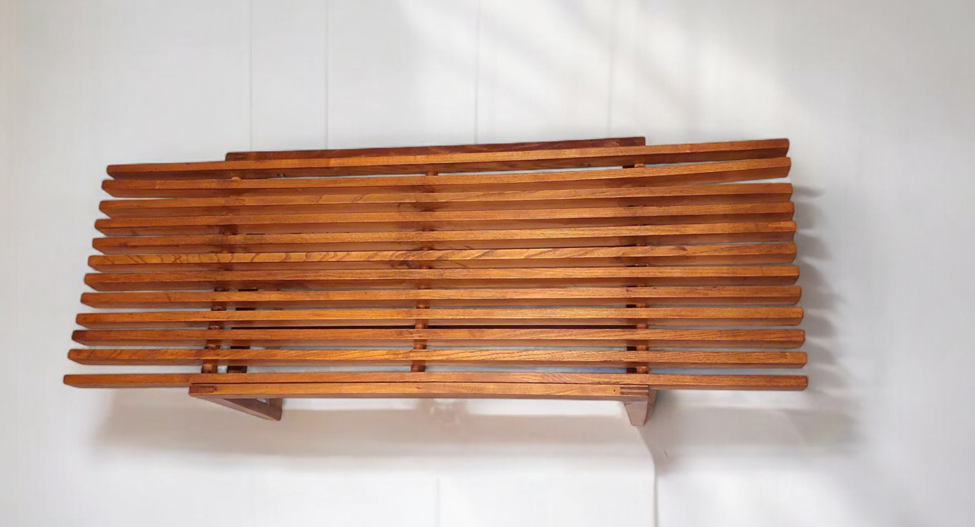 F 450 JC Pair slatted coffee tables 1960s