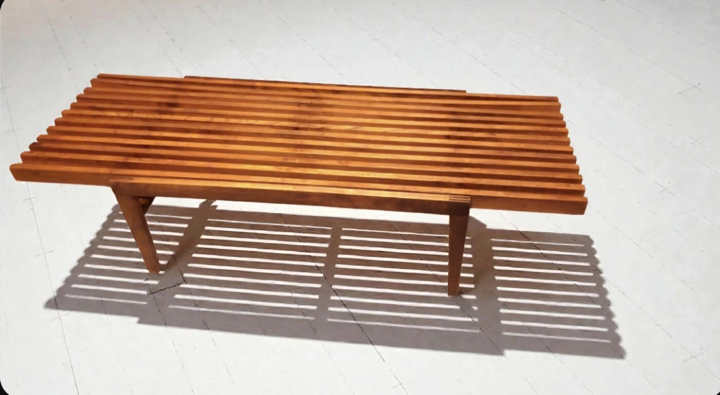 F 450 JC Pair slatted coffee tables 1960s