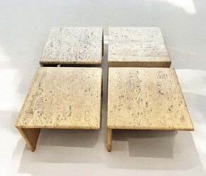 F 450 SC set of 4 travertine coffee tables