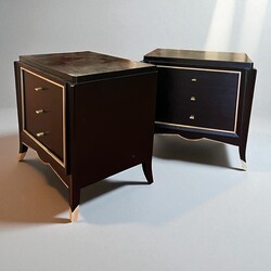 F 450 YD pair of neoclassical night stands by De Coene, circa 1940