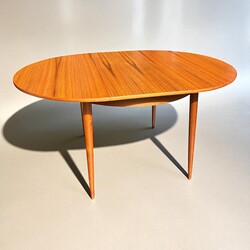 F 453 JD/RC round - ovale extendable teak dining table, 1960’s